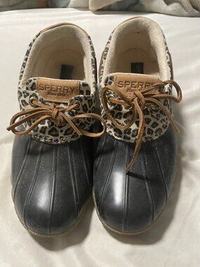 Sperry Saltwater Cheetah 1-Eye Duck Boot